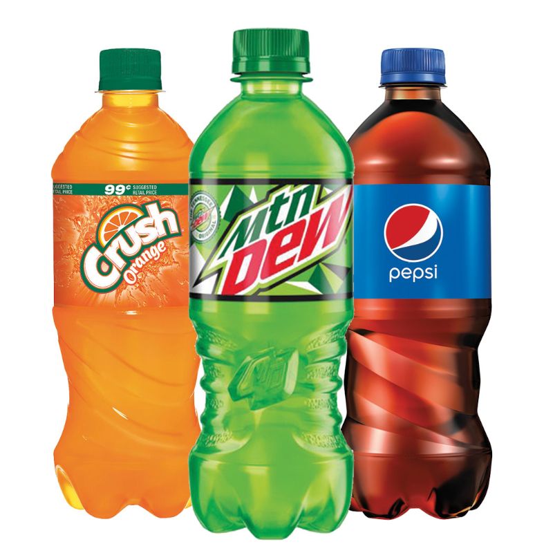 20 oz Bottled Coke, Pepsi, Iced Tea and Glass Bottle Soda